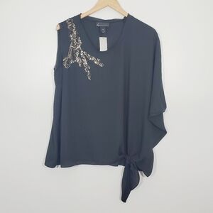 NWT Lane Bryant black asymmetrical top size 18 / 20